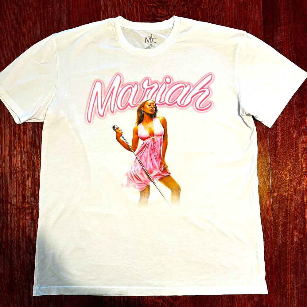 Mariah Carey Unisex-Adult Official Merch Obsessed Airbrush T-Shirt XL